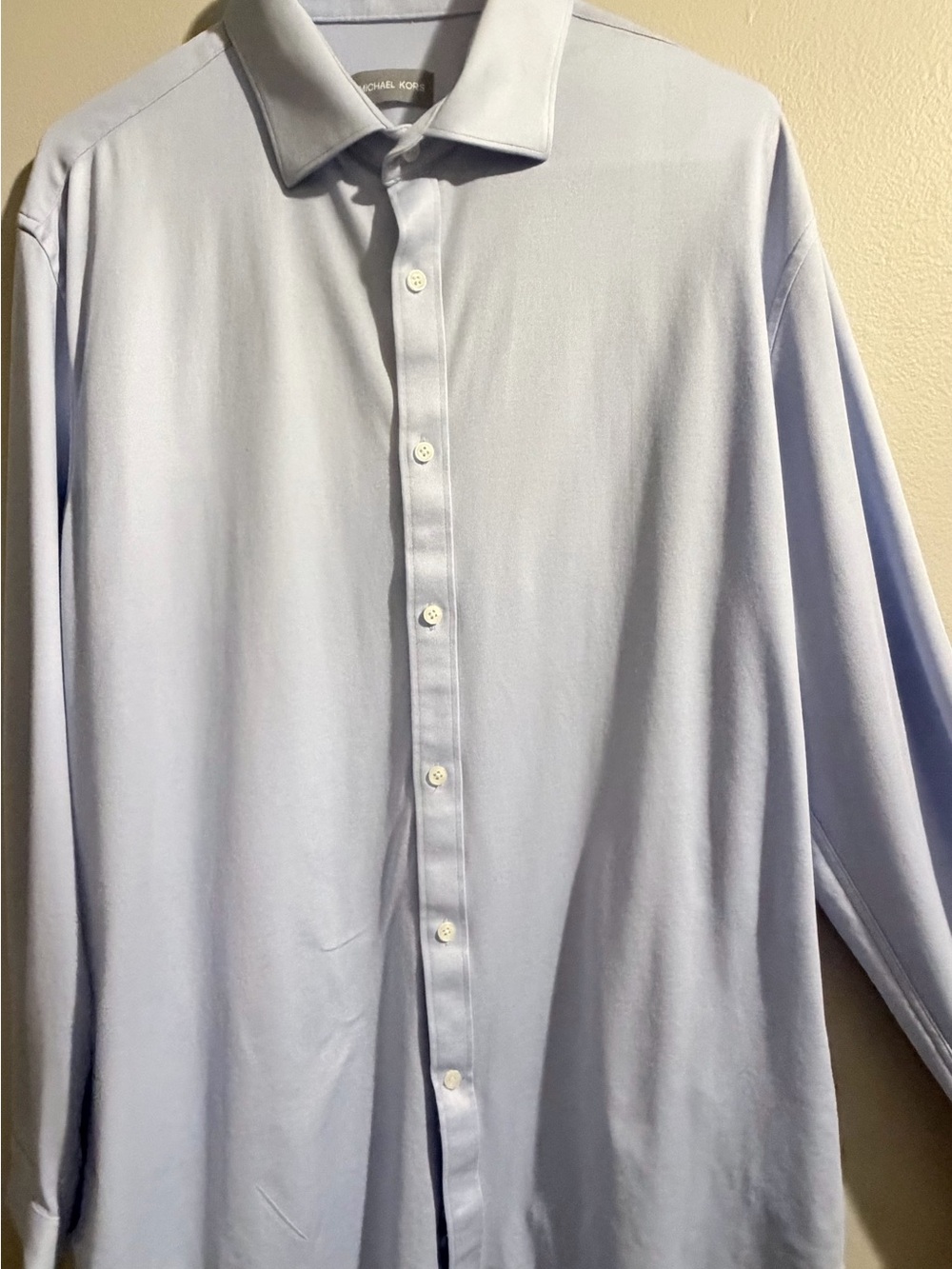 Michael Kors Men’s Pale Blue Button-Down Dress Shirt